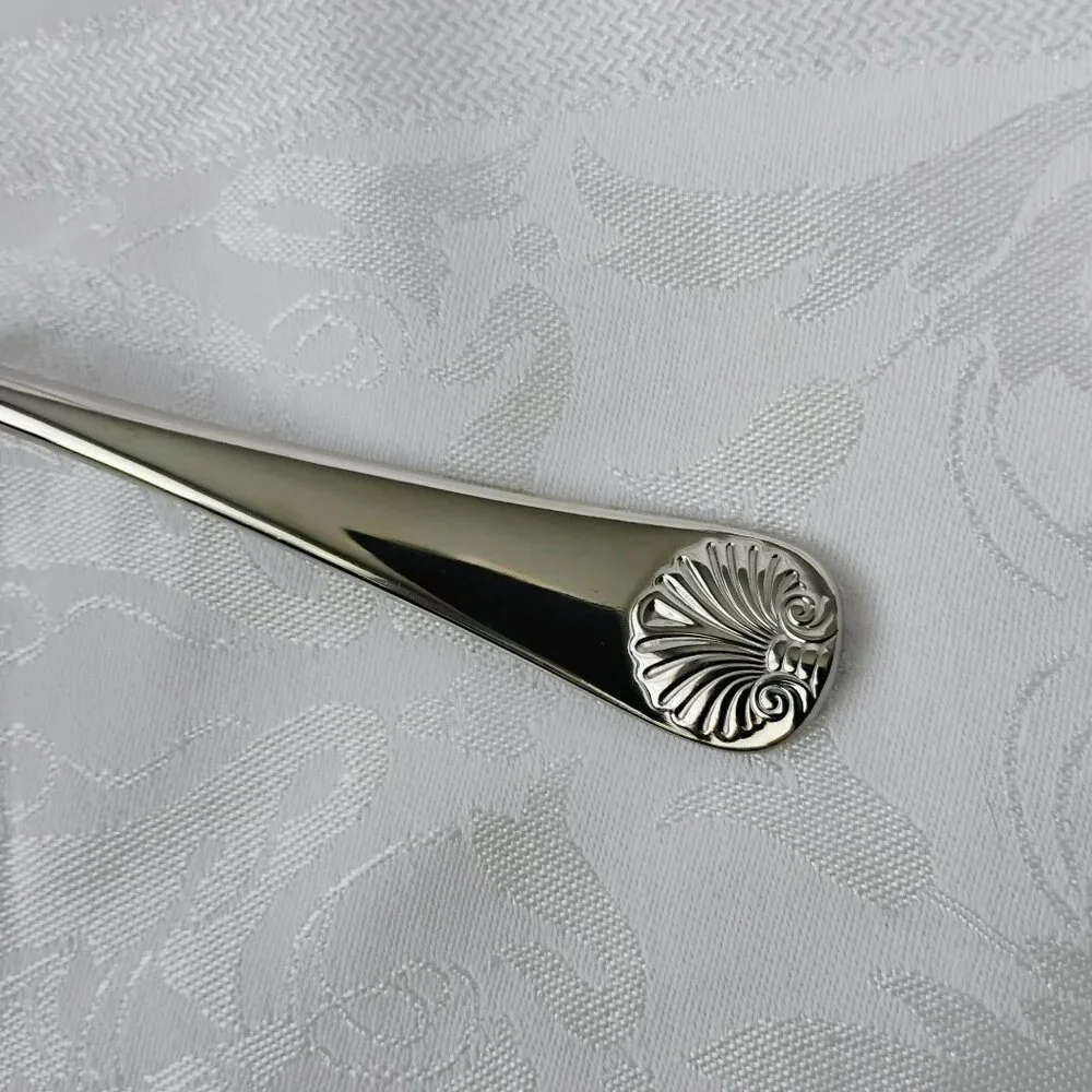 Kirk Stieff Williamsburg Royal Shell Serving Spoon, Korea Stainless Steel 9